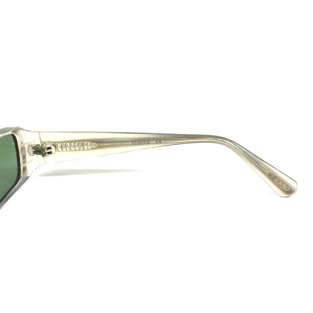 Carmen Marc Valvo Sunglasses Mischa Olive Pearl Brown Green Rectangular Frames